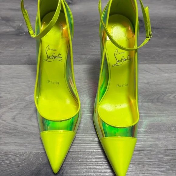 Christian Louboutin Iridescent Neon Heels - Picture 3 of 6